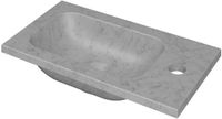 INK - Fontein Natuursteen met Kraangat Universeel - 400x220x16 mm - Mat Wit Marmer