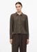 s.Oliver - Chemisier doux en jersey - Femme - Taille 36 - Marron foncé - Manches courtes - Polyester