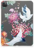 B2Ctelecom iPad Pro 11 (2024) Coque arrière Oiseaux Fleurs