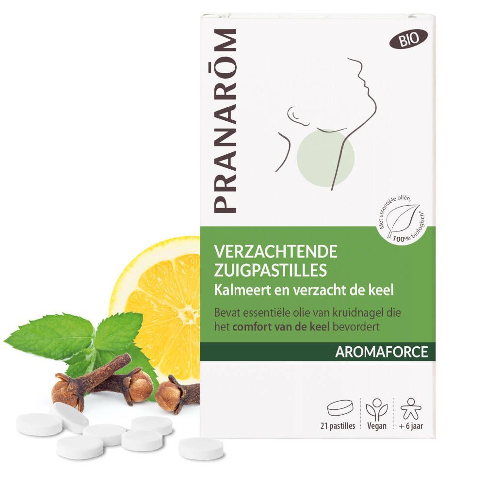 Pranarôm Aromaforce Keel Verzachtende Pastilles - 21 zuigtabletten