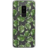 Samsung Galaxy S9 Plus Feuilles de monstera bedrukt siliconen hoesje