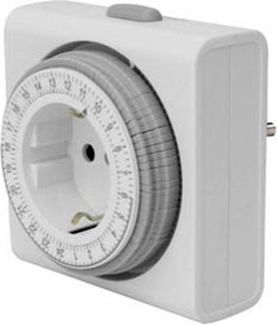 Perel Compacte 24-uurs timer - Mechanisch - 230 V - 16 A - Wit