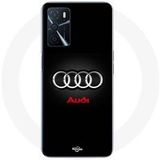Audi Hoesje Oppo A16S Audi auto logo grijs en rood
