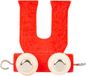 Small Foot Houten Lettertrein Rood - U