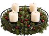 Merkloos Relaxdays Adventskrans - voor 4 kaarsen Ø 33 cm - zwart