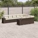 Prolenta Maison Exclusive - Tuinset voor de tuin, bestaande uit 10 delen met kussens, bruin, gemaakt van polyrotan