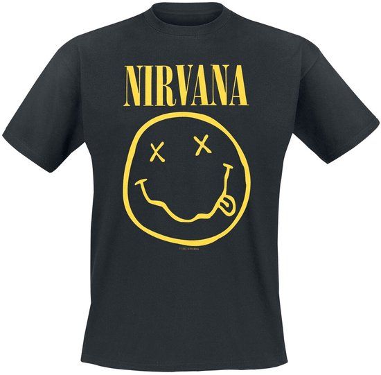 Nirvana Logo T-shirt Zwart Katoen 5XL