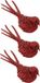 Cosy @ Home Billiet - Vanlaere 3x stuks decoratie vogels op clip glitter rood 16 cm