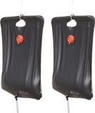 Bestway Edco Eindhoven Bv Set van 2x stuks mobiele kampeer / camping solar douches 20 liter - Buitendouche van pvc - Reisdouche op zonne-energie