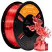 PETG filament voor 3D-printers - 1,75 mm FDM-filament, 8 kg - Hoge slagvastheid - Flexibel - Weinig krimp - Geschikt voor de meeste 3D-printers - Transparant Rouge