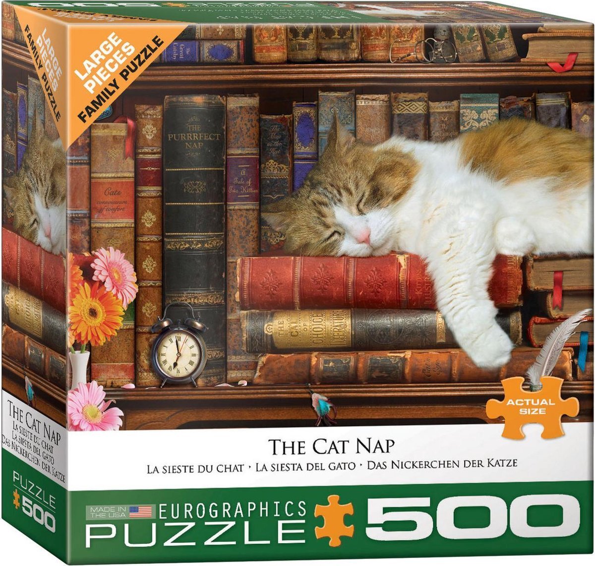 Eurographics puzzel The Cat Nap - 500 XL stukjes