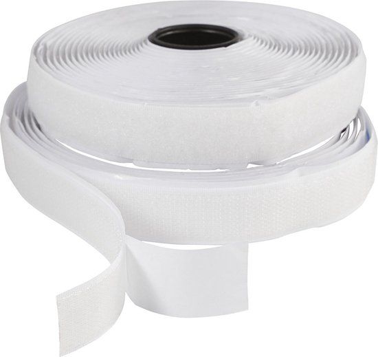 Creotime Zelfklevend Klittenband Wit 5 Meter