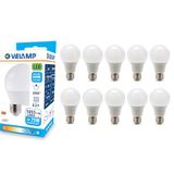 LED-lamp, standaard A60, E27-fitting, 12 W, koud wit licht 6500 K, verpakking van 10 lampen