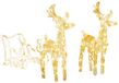 vidaXL Kerstversiering rendieren en slee 160 LED's 130 cm acryl
