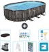 Bestway Ovaal Power Steel Zwembad - 610 x 366 x 122 cm - Grijs