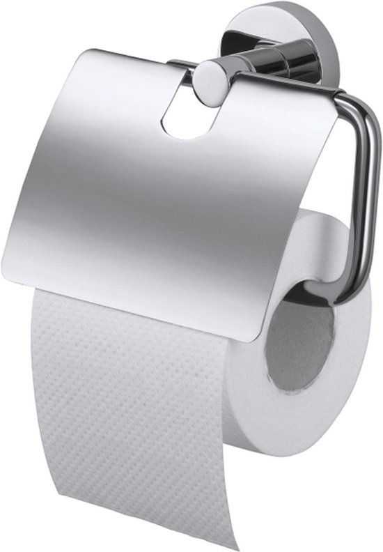 Haceka Kosmos Toiletrolhouder met klep chroom | 1208522