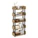 Furinno Turn-N-Tube 5-laags gereedschapsloos displayrek, Flagstaff eiken/zwart