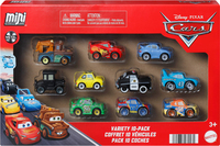 Disney Pixar Cars Mini Racers 10-pack - Set van 10 Speelgoedvoertuigen (Stijl kan variëren)
