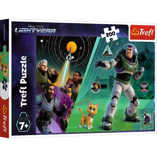 Trefl - Lightyear, De Avonturen van Buzz Lightyear - 200 Stukjes Puzzel - Gekleurde Puzzels met Buzz Lightyear Sprookjesfiguren, Creatief Vermaak, Plezier voor Kinderen Vanaf 7 Jaar