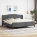 Maison Exclusive - Lit cadre avec matelas, gris foncé, 180 x 200 cm, velours