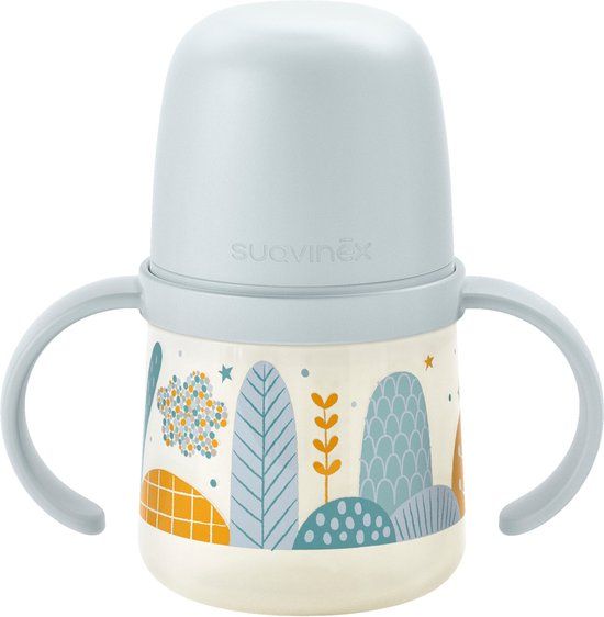 Suavinex Dreams Blue 150ml Drinkfles met Handvatten - Transparant/blauw - BPA-vrij - Vaatwasserbestendig