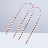 Heble® 2x Fresh Hygienische Tongreiniger - Tongschraper - Rose goud