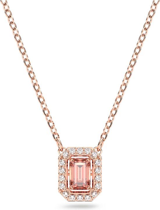 Swarovski Millenia ketting, Roze, 38 cm