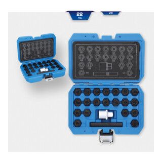Brilliant Tools Velgslotassortiment voor VW, 22-dlg