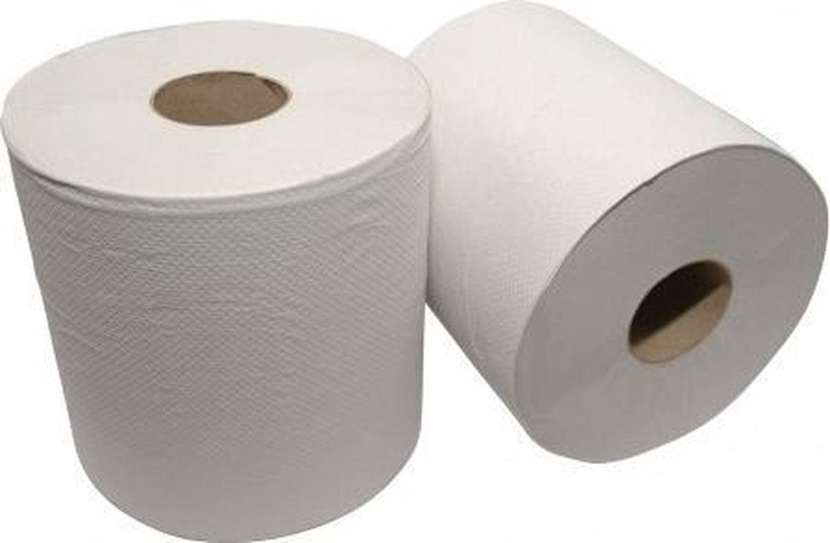Europroducts Midirollen 1-laags cellulose wit 20cm x 300M - Pak 6 rollen
