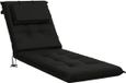 vidaXL Transat GEMERT 100% Polyester Noir 190 x 50 x 9 cm