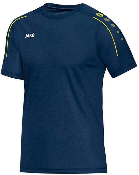 JAKO - T-Shirt Classico - Donkerblauw/Geel - maat XXL
