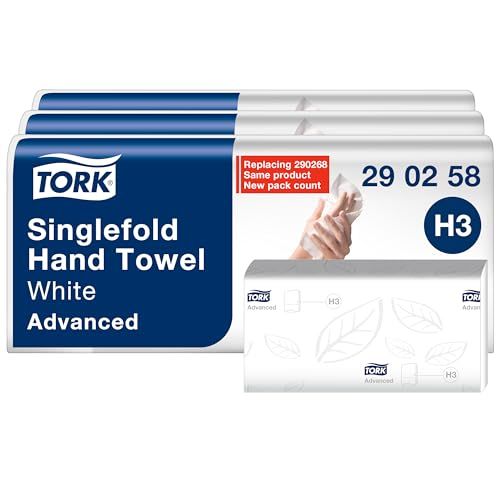 Tork Zachte Z-gevouwen Papieren Handdoeken Wit H3, Advanced Vouwhanddoeken, 2-laags, 290258