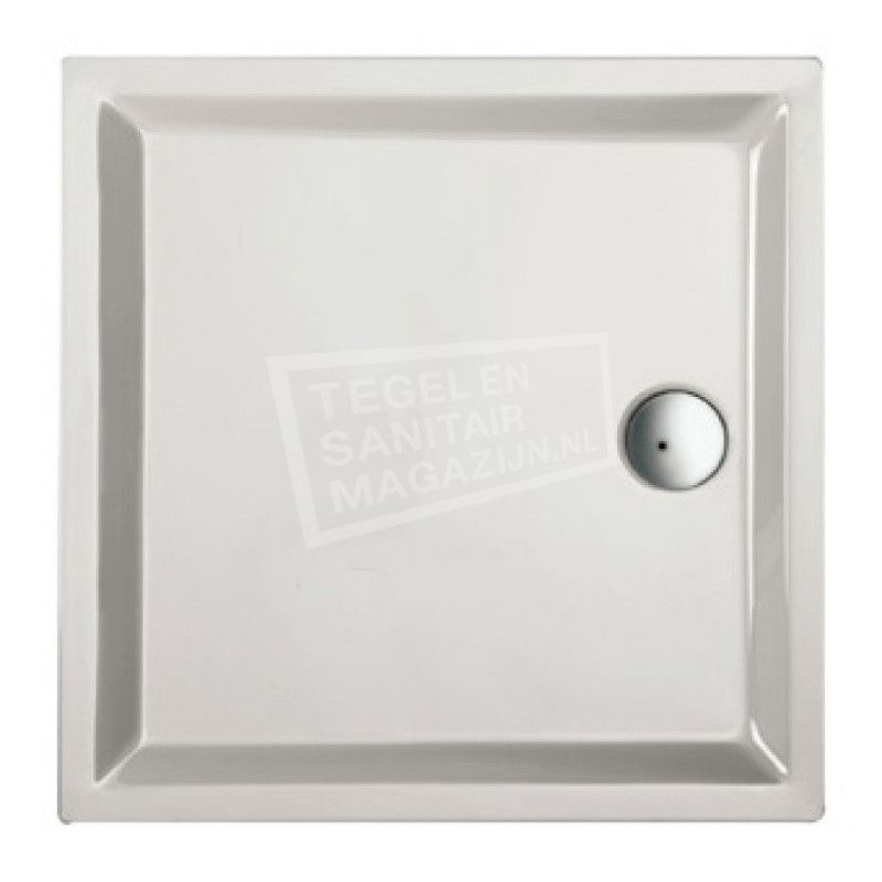 Plieger Liberty Douchebak Vierkant 90x90x4cm Wit