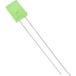 TRU COMPONENTS 1577340 Bedrade LED Groen Rechthoekig 2 x 5 mm 15 mcd 180 ° 20 mA