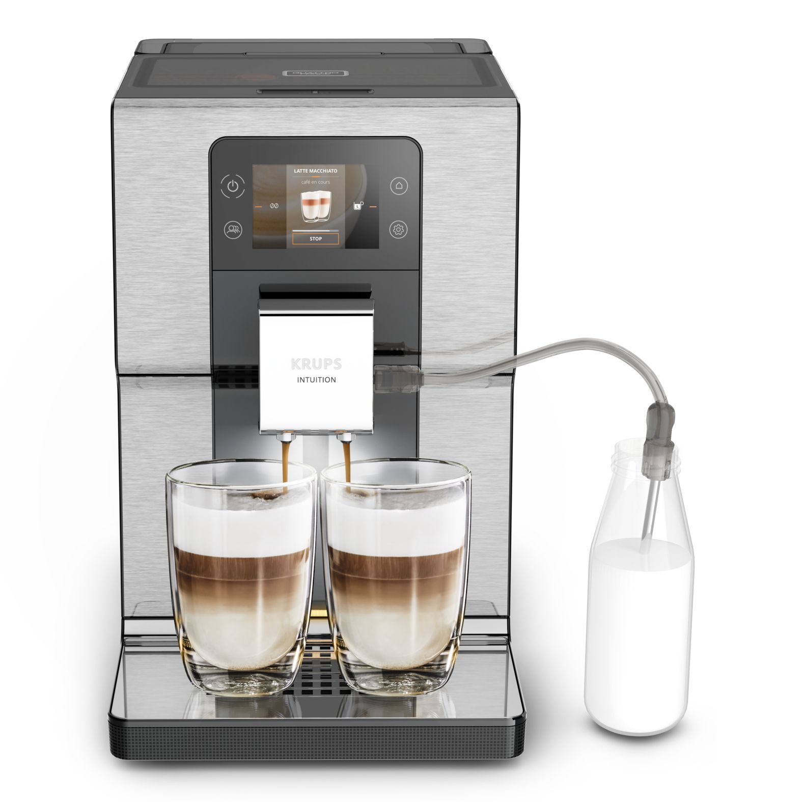 Krups Intuition Experience EA876D Volautomatische Espressomachine - Zwart/RVS