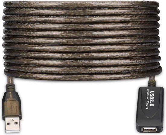 Ewent EW1022 USB-kabel 15 m USB 2.0 USB A Zwart