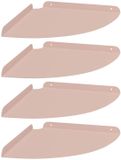 vidaXL Hoek Plank Roze 30 x 30 x 2 cm