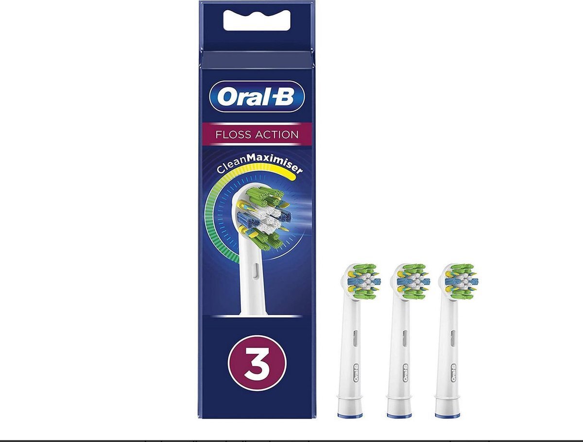 Oral-B Oral-B FlossAction - Met CleanMaximiser-technologie - Opzetborstels - 3 Stuks
