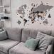 LosokaWood Décoration murale carte du monde 3D Wzór 8