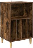 vidaXL Draaitafelstand Gerookt eiken 47 x 39,5 x 74,5 cm Bewerkt hout