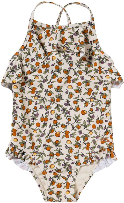 Salted Stories Pomme Flower | Swimsuit | Gebloemd | Korte mouw | White Swan | 110/116