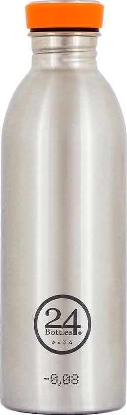 24Bottles Urban Bottle Steel - Drinkfles - 500 ml - Zilverkleurig