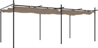 vidaXL Pergola met uitschuifbaar dak, taupe, 589x292x230 cm