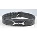 HKM Bit Hondenhalsband Leder Zwart M