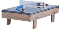 Vevor 4-in-1 Combo Game Table Set Airhockeytafel (81 cm), Multi-Combinatietafel met Poolbiljart & Hockey & Tafelvoetbal & Pingpong & Pushers & Pucks, voor Kinderen Familie Speelkamer Kantoor