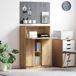Maison Exclusive - Bureau, placage chêne artisanal, 71,5 x 31,5 x 106,5 cm