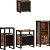 vidaXL Badkamermeubel Set 4-delig Veelkleurig en Zwart 55 x 35 x 60 cm