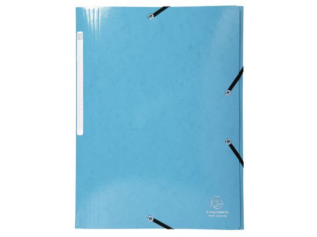 Exacompta Iderama-map - 3 kleppen - A4 - lichtblauw