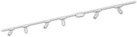 B.K.Licht Railsysteem Luxtrail complete set, 6x LED spots, lampen, zwenkbaar, railsysteem plafond, spotrail, plafondlamp, spot, 3m, wit