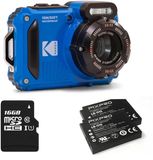 KODAK Pixpro WPZ2 Pack + 2 batterijen + 1 SD-kaart compacte digitale camera 16 m pixels, waterdicht tot 15 m, schokbestendig, 720p video, 2,7 LCD-display, Li-ion batterij, blauw